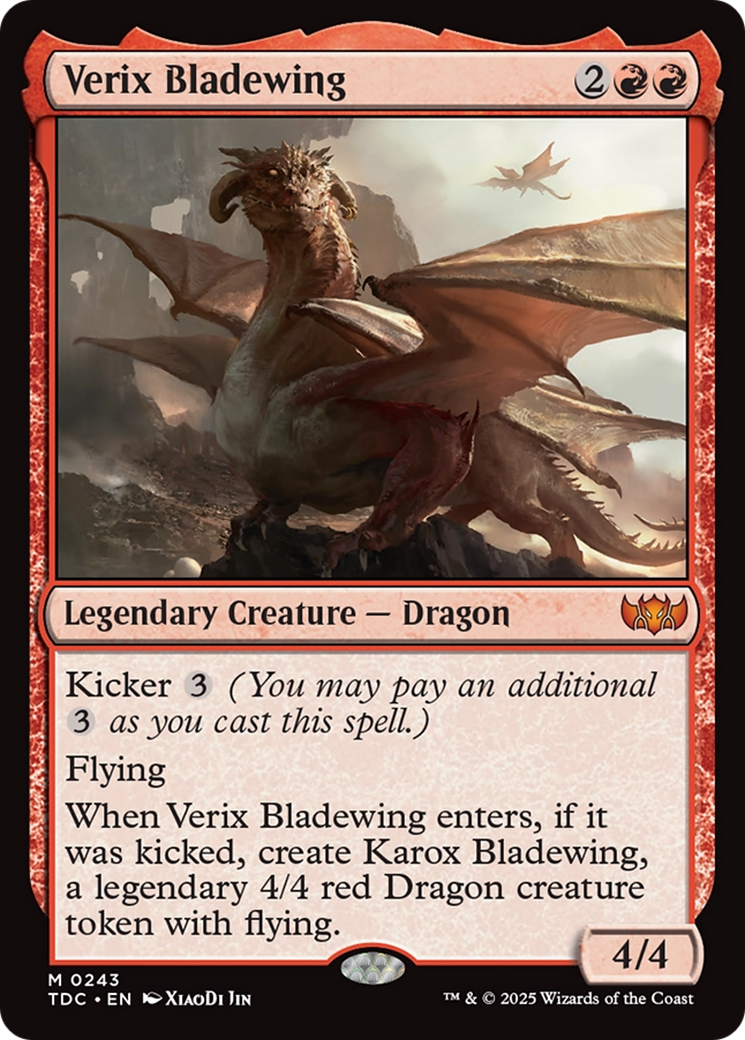 Verix Bladewing (TDC-243) - Tarkir: Dragonstorm Commander - Premium MTG Single from Wizards of the Coast - Just $0.08! Shop now at Game Crave Tournament Store