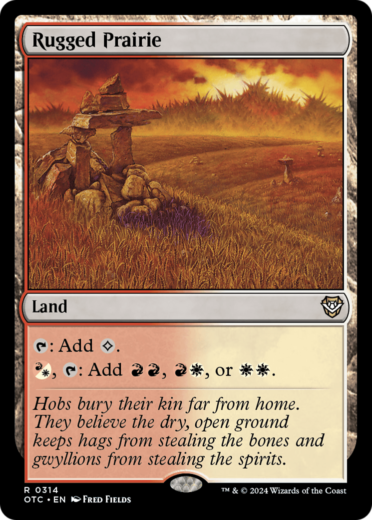 Rugged Prairie (OTC-314) - Outlaws of Thunder Junction Commander - Premium MTG Single from Wizards of the Coast - Just $0.65! Shop now at Game Crave Tournament Store