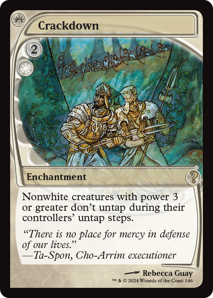 Crackdown (MB2-146) - Mystery Booster 2 Foil - Premium MTG Single from Wizards of the Coast - Just $14.88! Shop now at Game Crave Tournament Store