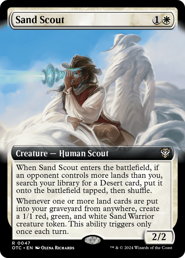 Sand Scout (OTC-047) - Outlaws of Thunder Junction Commander: (Extended Art) - Premium MTG Single from Wizards of the Coast - Just $0.25! Shop now at Game Crave Tournament Store