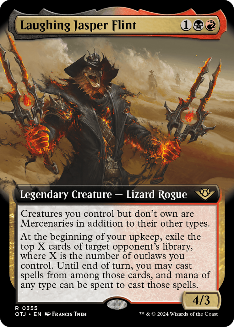Laughing Jasper Flint (OTJ-355) - Outlaws of Thunder Junction: (Extended Art) Foil - Premium MTG Single from Wizards of the Coast - Just $2.42! Shop now at Game Crave Tournament Store