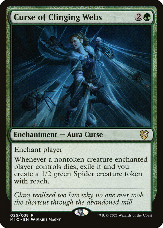 Curse of Clinging Webs (MIC-025) - Midnight Hunt Commander - Premium MTG Single from Wizards of the Coast - Just $0.43! Shop now at Game Crave Tournament Store