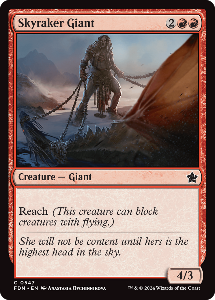 Skyraker Giant (FDN-547) - Foundations - Premium MTG Single from Wizards of the Coast - Just $0.35! Shop now at Game Crave Tournament Store