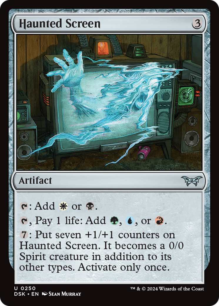 Haunted Screen (DSK-250) - Duskmourn: House of Horror - Premium MTG Single from Wizards of the Coast - Just $0.25! Shop now at Game Crave Tournament Store