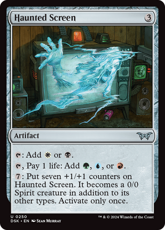 Haunted Screen (DSK-250) - Duskmourn: House of Horror - Premium MTG Single from Wizards of the Coast - Just $0.25! Shop now at Game Crave Tournament Store