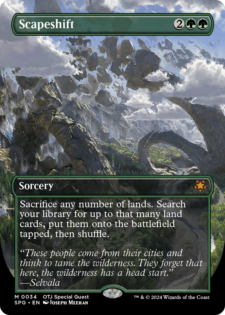 Scapeshift (SPG-034) - Special Guests (Borderless) Foil - Premium MTG Single from Wizards of the Coast - Just $67.92! Shop now at Game Crave Tournament Store