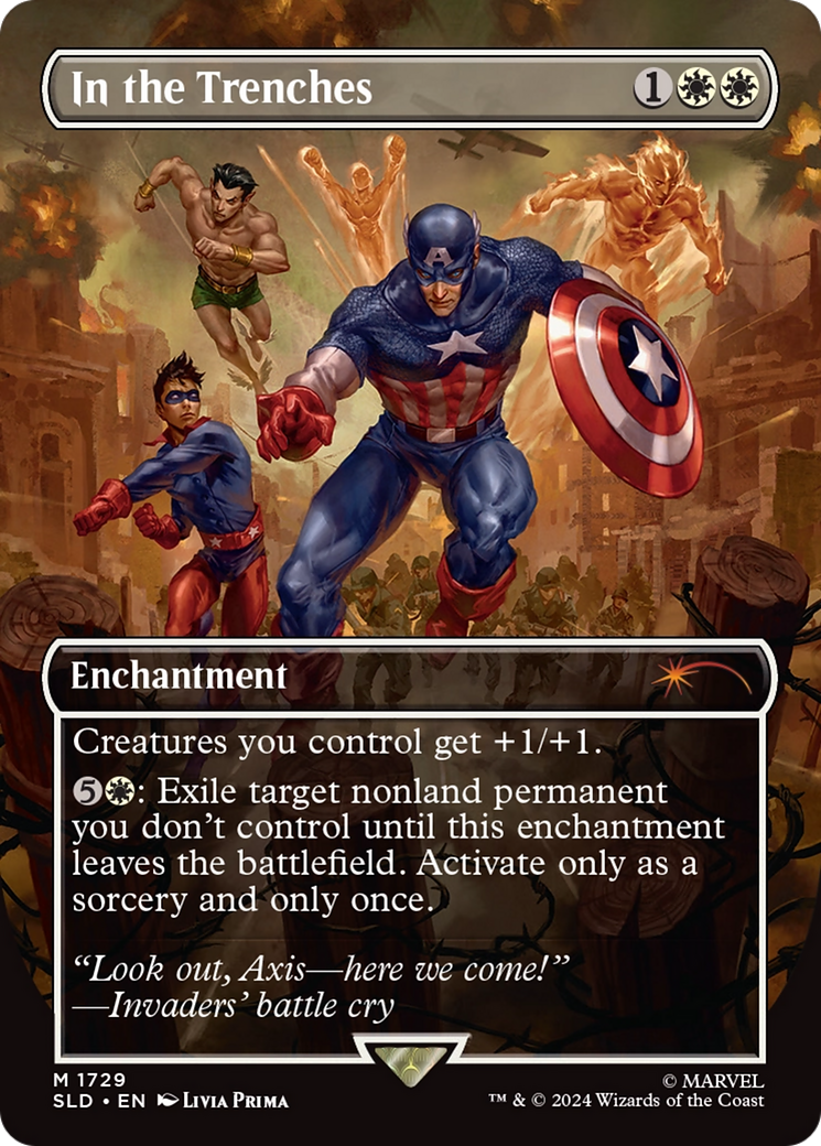In the Trenches (SLD-1729) - Secret Lair Drop (Borderless) - Premium MTG Single from Wizards of the Coast - Just $0.82! Shop now at Game Crave Tournament Store