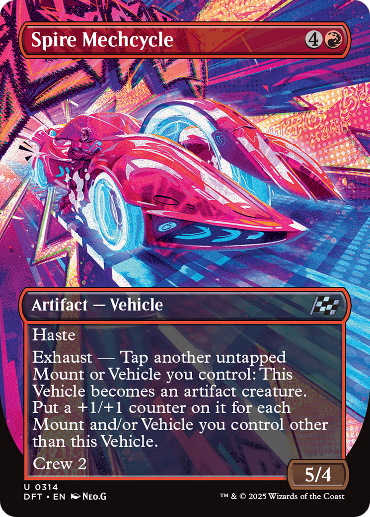 Spire Mechcycle (Borderless) (DFT-314) - Aetherdrift Foil - Premium MTG Single from Wizards of the Coast - Just $0.08! Shop now at Game Crave Tournament Store