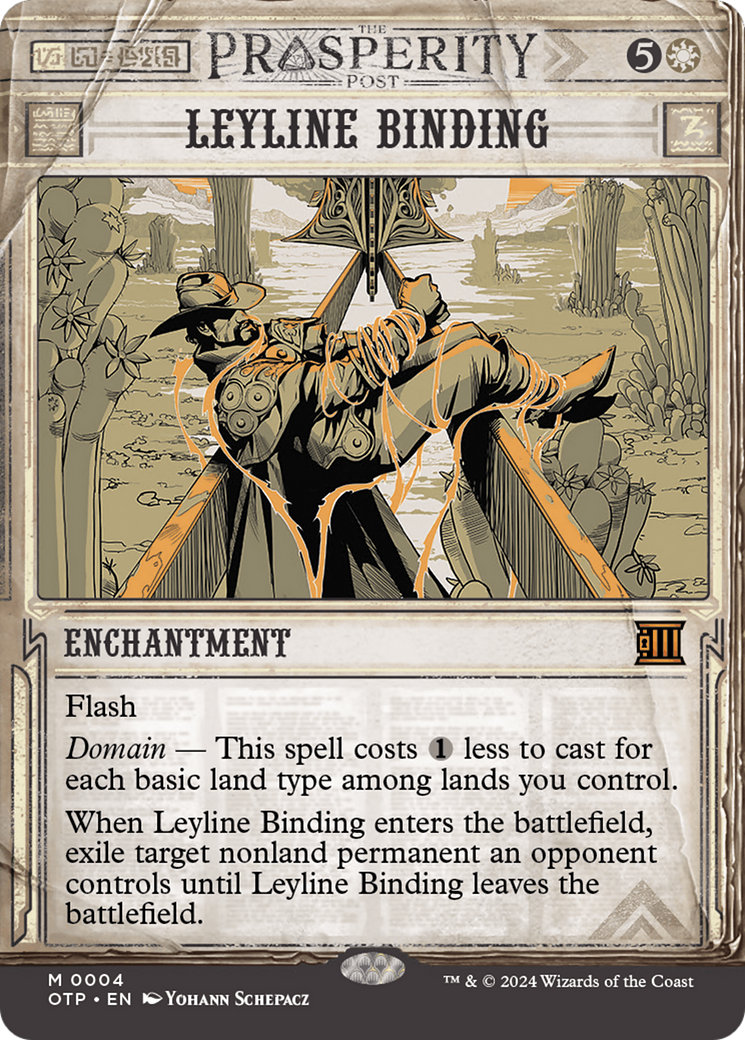 Leyline Binding (OTP-004) - Breaking News: (Showcase) (Borderless) Foil - Premium MTG Single from Wizards of the Coast - Just $1.65! Shop now at Game Crave Tournament Store