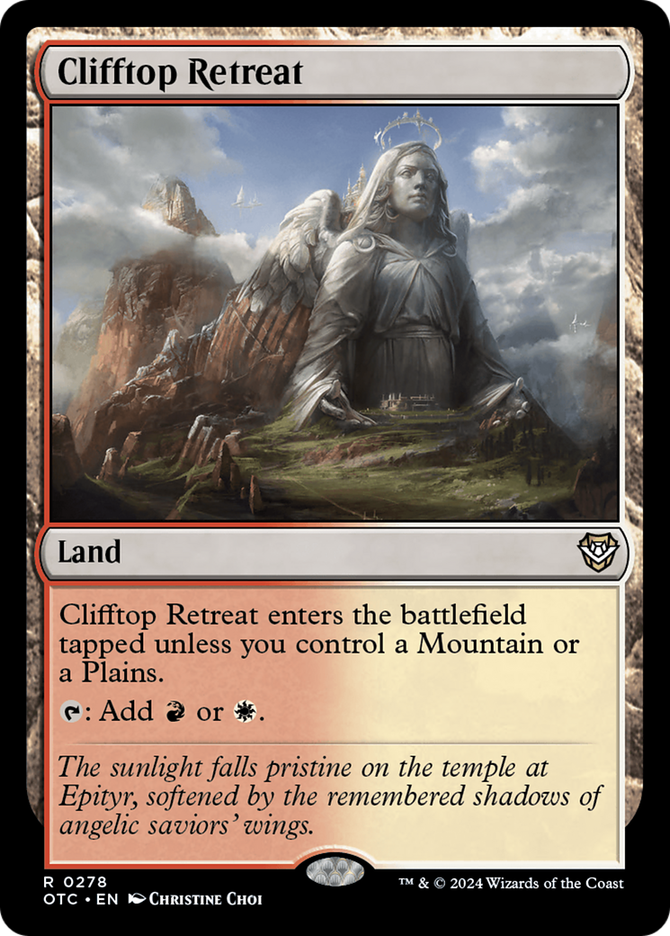 Clifftop Retreat (OTC-278) - Outlaws of Thunder Junction Commander - Premium MTG Single from Wizards of the Coast - Just $0.26! Shop now at Game Crave Tournament Store