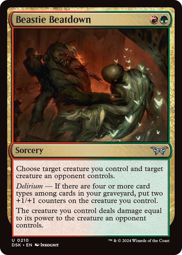 Beastie Beatdown (DSK-210) - Duskmourn: House of Horror - Premium MTG Single from Wizards of the Coast - Just $0.25! Shop now at Game Crave Tournament Store