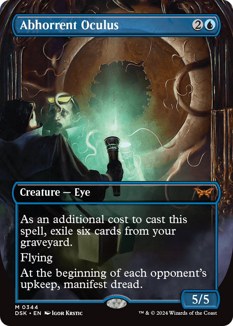 Abhorrent Oculus (DSK-344) - Duskmourn: House of Horror (Borderless) - Premium MTG Single from Wizards of the Coast - Just $13.52! Shop now at Game Crave Tournament Store