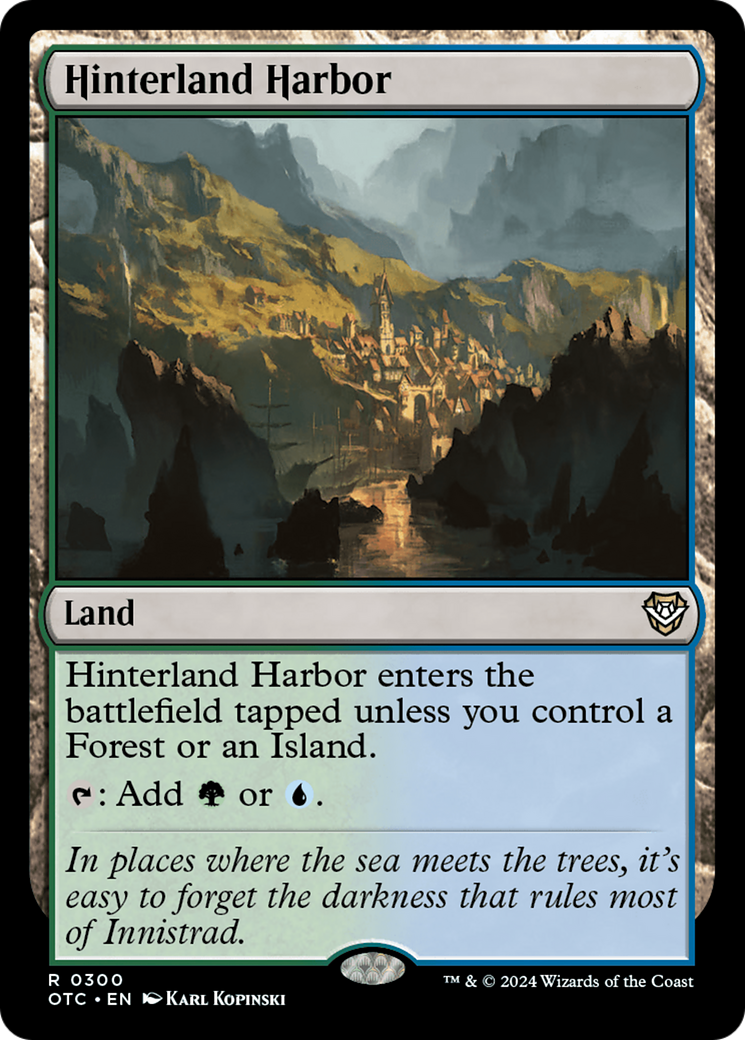 Hinterland Harbor (OTC-300) - Outlaws of Thunder Junction Commander - Premium MTG Single from Wizards of the Coast - Just $0.34! Shop now at Game Crave Tournament Store