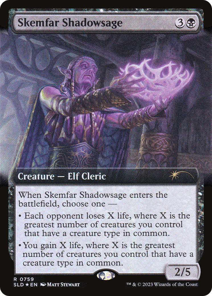 Skemfar Shadowsage (SLD-759) - Secret Lair Drop: (Extended Art) Foil - Premium MTG Single from Wizards of the Coast - Just $0.49! Shop now at Game Crave Tournament Store