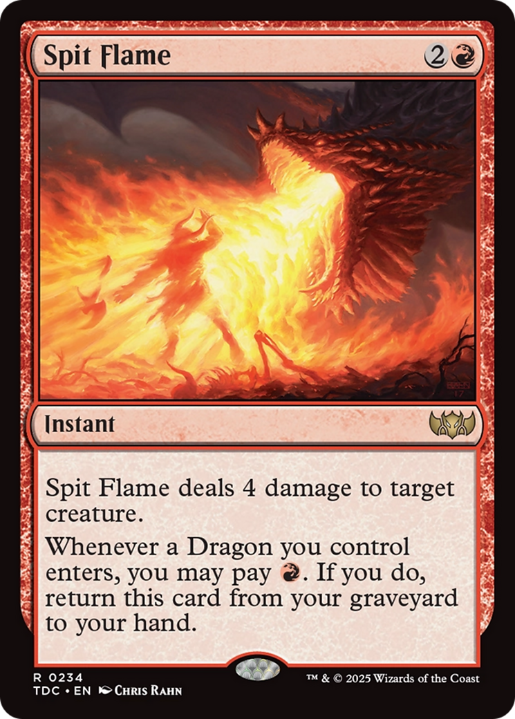 Spit Flame (TDC-234) - Tarkir: Dragonstorm Commander - Premium MTG Single from Wizards of the Coast - Just $0.08! Shop now at Game Crave Tournament Store