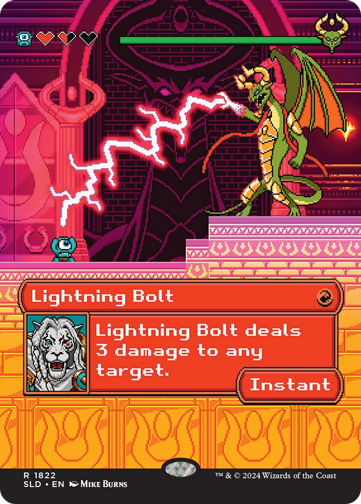 Lightning Bolt (SLD-1822) - Secret Lair Drop (Borderless) - Premium MTG Single from Wizards of the Coast - Just $3.42! Shop now at Game Crave Tournament Store