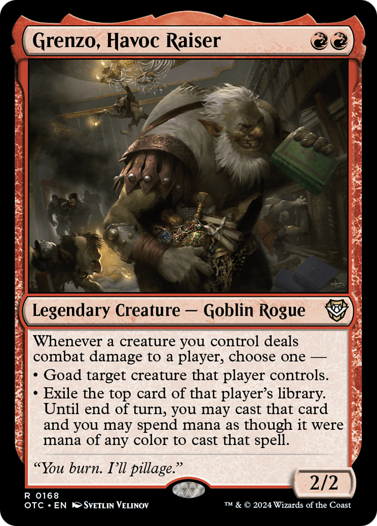 Grenzo, Havoc Raiser (OTC-168) - Outlaws of Thunder Junction Commander - Premium MTG Single from Wizards of the Coast - Just $0.25! Shop now at Game Crave Tournament Store