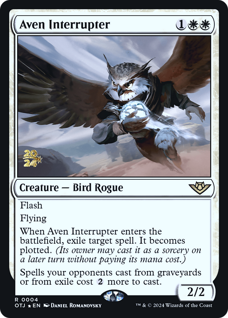 Aven Interrupter (POTJ-04S) - Outlaws of Thunder Junction Promos Foil - Premium MTG Single from Wizards of the Coast - Just $4.65! Shop now at Game Crave Tournament Store