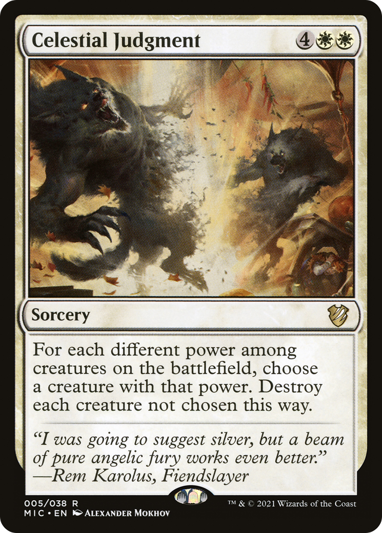 Celestial Judgment (MIC-005) - Midnight Hunt Commander - Premium MTG Single from Wizards of the Coast - Just $0.25! Shop now at Game Crave Tournament Store