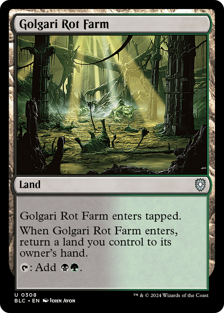 Golgari Rot Farm (BLC-308) - Bloomburrow Commander - Premium MTG Single from Wizards of the Coast - Just $0.26! Shop now at Game Crave Tournament Store