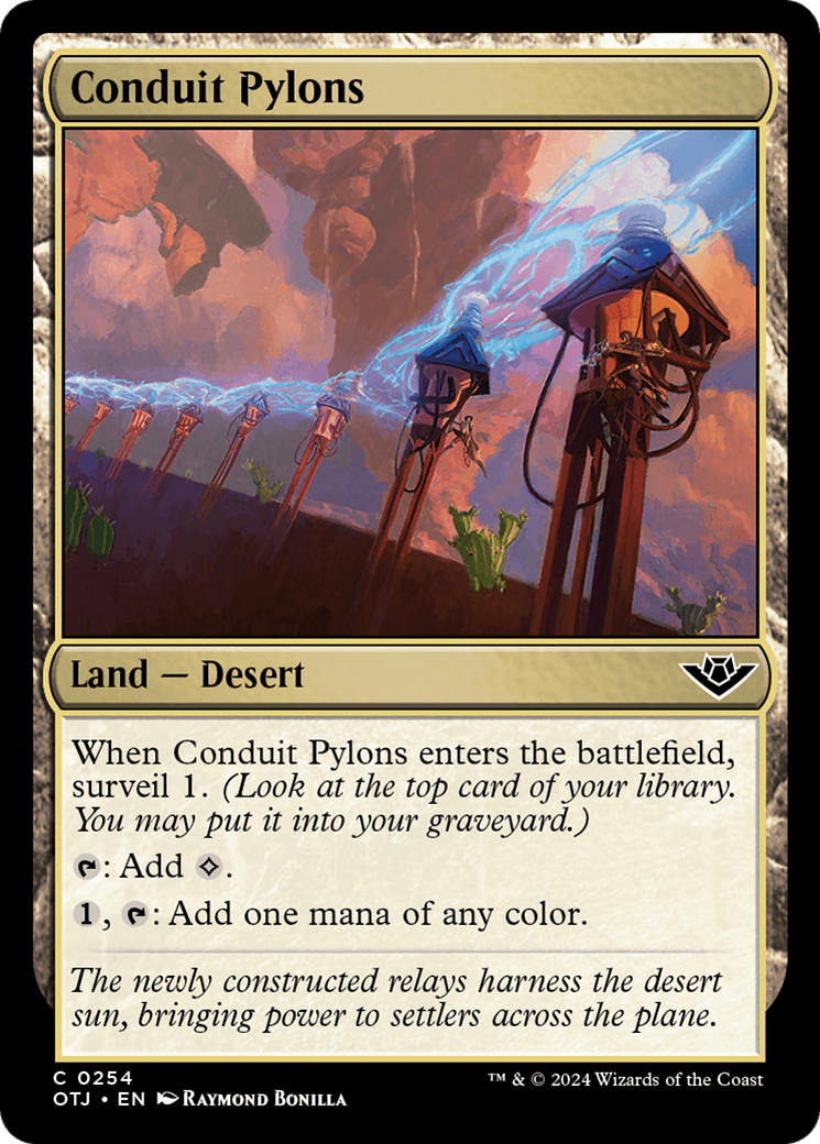 Conduit Pylons (OTJ-254) - Outlaws of Thunder Junction - Premium MTG Single from Wizards of the Coast - Just $0.25! Shop now at Game Crave Tournament Store