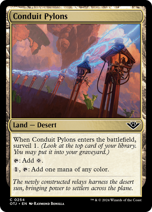 Conduit Pylons (OTJ-254) - Outlaws of Thunder Junction - Premium MTG Single from Wizards of the Coast - Just $0.25! Shop now at Game Crave Tournament Store