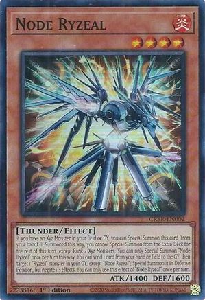 Node Ryzeal (SR) (CRBR-EN002) - Crossover Breakers 1st Edition - Premium Yugioh Single from Konami - Just $2.30! Shop now at Game Crave Tournament Store