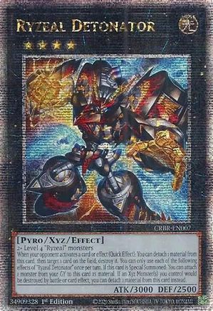 Ryzeal Detonator (Quarter Century Secret Rare) (CRBR-EN007) - Crossover Breakers 1st Edition - Premium Yugioh Single from Konami - Just $85.55! Shop now at Game Crave Tournament Store