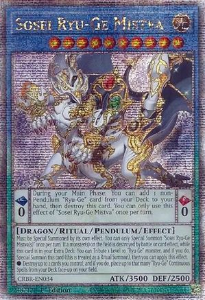 Sosei Ryu-Ge Mistva (Quarter Century Secret Rare) (CRBR-EN034) - Crossover Breakers 1st Edition - Premium Yugioh Single from Konami - Just $43.51! Shop now at Game Crave Tournament Store