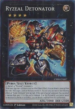 Ryzeal Detonator (CR) (CRBR-EN007) - Crossover Breakers 1st Edition - Premium Yugioh Single from Konami - Just $12.34! Shop now at Game Crave Tournament Store