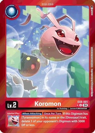 Koromon (Limited Foil) (EX8-001) - Chain of Liberation Foil - Premium Digimon Single from Bandai - Just $1.55! Shop now at Game Crave Tournament Store