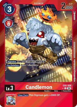 Candlemon (Limited Foil) (EX8-008) - Chain of Liberation Foil - Premium Digimon Single from Bandai - Just $2.35! Shop now at Game Crave Tournament Store