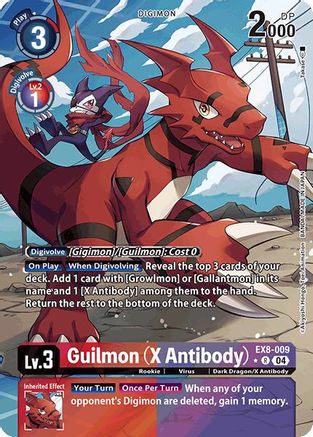 Guilmon (X Antibody) (Alternate Art) (EX8-009) - Chain of Liberation Foil - Premium Digimon Single from Bandai - Just $20.75! Shop now at Game Crave Tournament Store