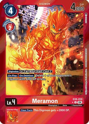 Meramon (Limited Foil) (EX8-010) - Chain of Liberation Foil - Premium Digimon Single from Bandai - Just $1.07! Shop now at Game Crave Tournament Store