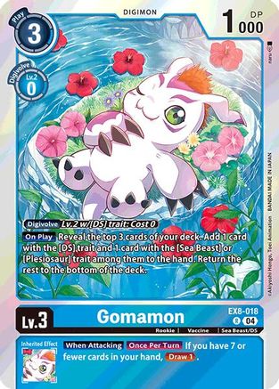 Gomamon (EX8-018) - Chain of Liberation Foil - Premium Digimon Single from Bandai - Just $0.25! Shop now at Game Crave Tournament Store