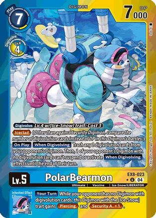 PolarBearmon (Limited Foil) (EX8-023) - Chain of Liberation Foil - Premium Digimon Single from Bandai - Just $5.73! Shop now at Game Crave Tournament Store