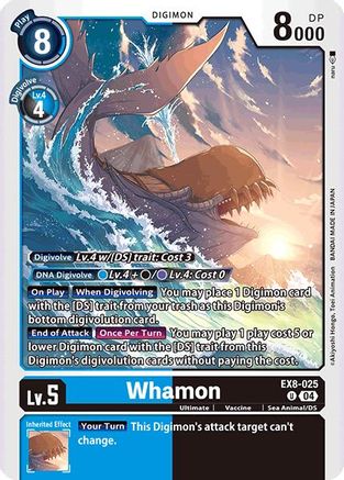 Whamon (EX8-025) - Chain of Liberation - Premium Digimon Single from Bandai - Just $0.25! Shop now at Game Crave Tournament Store