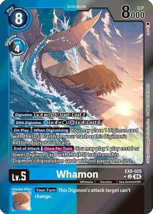 Whamon (Limited Foil) (EX8-025) - Chain of Liberation Foil - Premium Digimon Single from Bandai - Just $1.41! Shop now at Game Crave Tournament Store