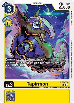 Tapirmon (EX8-030) - Chain of Liberation - Premium Digimon Single from Bandai - Just $0.25! Shop now at Game Crave Tournament Store