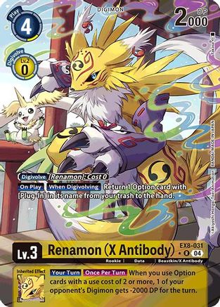 Renamon (X Antibody) (Alternate Art) (EX8-031) - Chain of Liberation Foil - Premium Digimon Single from Bandai - Just $9.05! Shop now at Game Crave Tournament Store