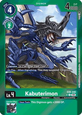 Kabuterimon (Limited Foil) (EX8-040) - Chain of Liberation Foil - Premium Digimon Single from Bandai - Just $3.74! Shop now at Game Crave Tournament Store