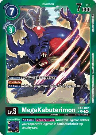MegaKabuterimon (Limited Foil) (EX8-042) - Chain of Liberation Foil - Premium Digimon Single from Bandai - Just $1.28! Shop now at Game Crave Tournament Store