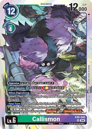 Callismon (EX8-045) - Chain of Liberation Foil - Premium Digimon Single from Bandai - Just $0.26! Shop now at Game Crave Tournament Store