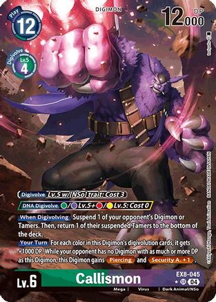 Callismon (Alternate Art) (EX8-045) - Chain of Liberation Foil - Premium Digimon Single from Bandai - Just $1.69! Shop now at Game Crave Tournament Store