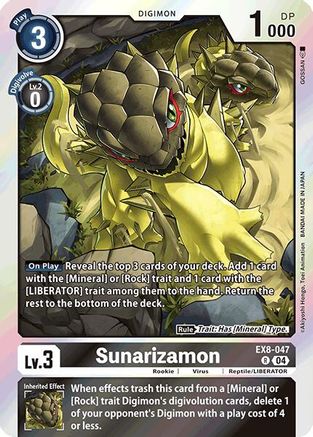 Sunarizamon (EX8-047) - Chain of Liberation Foil - Premium Digimon Single from Bandai - Just $0.25! Shop now at Game Crave Tournament Store