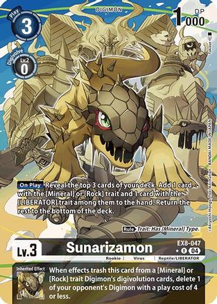 Sunarizamon (Alternate Art) (EX8-047) - Chain of Liberation Foil - Premium Digimon Single from Bandai - Just $12.16! Shop now at Game Crave Tournament Store