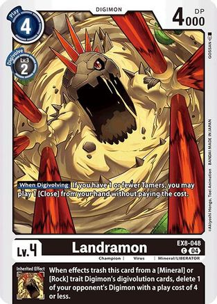Landramon (EX8-048) - Chain of Liberation - Premium Digimon Single from Bandai - Just $0.25! Shop now at Game Crave Tournament Store