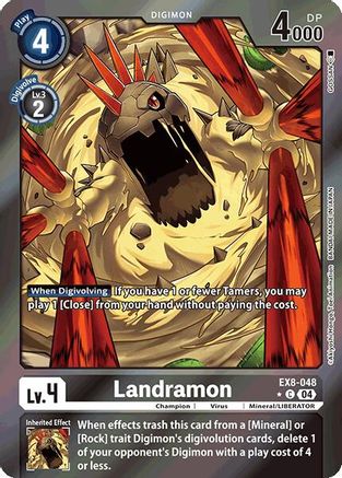 Landramon (Limited Foil) (EX8-048) - Chain of Liberation Foil - Premium Digimon Single from Bandai - Just $6.45! Shop now at Game Crave Tournament Store