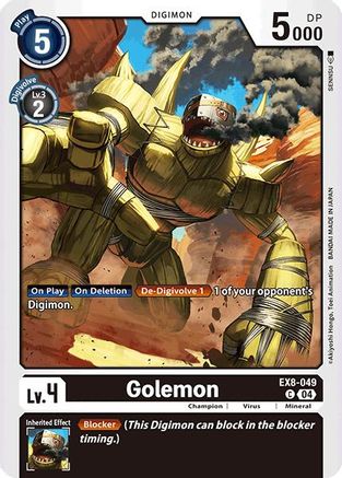 Golemon (EX8-049) - Chain of Liberation - Premium Digimon Single from Bandai - Just $0.25! Shop now at Game Crave Tournament Store