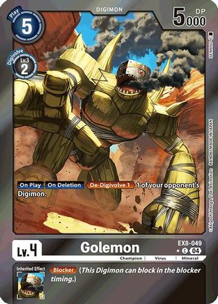 Golemon (Limited Foil) (EX8-049) - Chain of Liberation Foil - Premium Digimon Single from Bandai - Just $1.34! Shop now at Game Crave Tournament Store